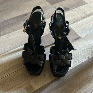 Ysl tribute pump black patent leather size 35